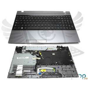 Tastatura Samsung NP300V5A neagra cu Palmrest gri imagine