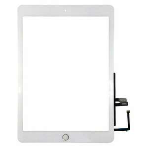 Touchscreen Digitizer Apple iPad 6 A1893 cu buton home si adeziv Alb Geam Sticla Tableta imagine