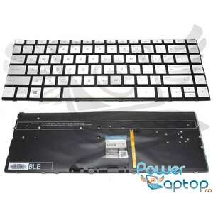 Tastatura HP Spectre x360 13AC000 Series argintie iluminata backlit imagine