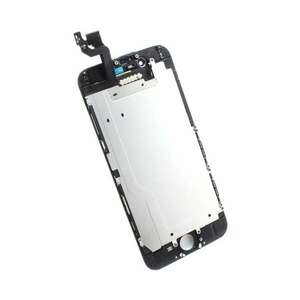 Display iPhone 6 LCD Negru Complet Cu Tablita Metalica Si Conector Amprenta imagine