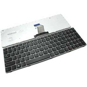 Tastatura Lenovo 25010823 Neagra cu Rama Gri Originala imagine