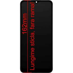 Display Samsung Galaxy M02s M025 Black Negru cu Rama VARIANTA LUNGA CU STICLA 162mm imagine
