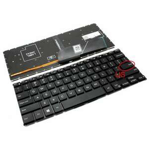 Tastatura Dell 490.06807.0D01 iluminata layout US fara rama enter mic imagine