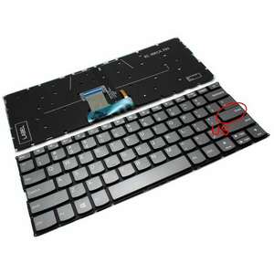 Tastatura Gri cu buton power Lenovo IdeaPad 320S-13IKB iluminata layout US fara rama enter mic imagine