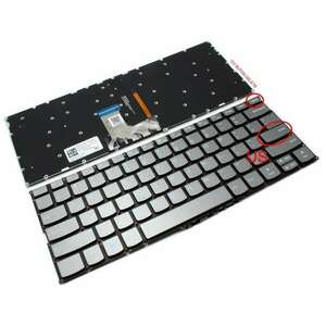 Tastatura Gri cu buton delete Lenovo 9Z.NDUBN.B1N iluminata layout US fara rama enter mic imagine