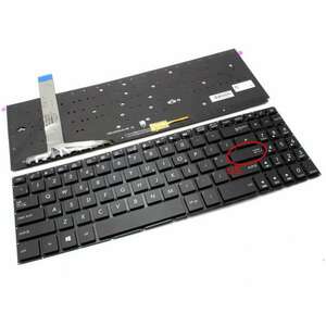 Tastatura Asus X570ZD iluminata layout US fara rama enter mic imagine