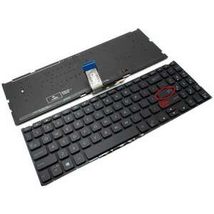 Tastatura Asus VivoBook X512 iluminata layout US fara rama enter mic imagine