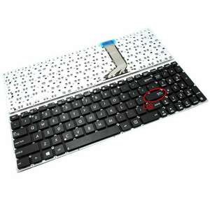 Tastatura Neagra Asus X556UJ layout UK fara rama enter mare imagine