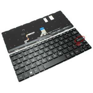 Tastatura Toshiba Satelite Radius 11 L10W-B-00D iluminata layout US fara rama enter mic imagine