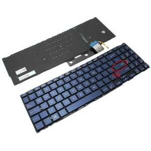 Tastatura Albastra Asus 0KN1-621UK16 iluminata layout US fara rama enter mic imagine