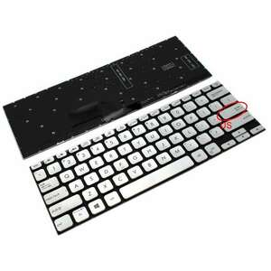 Tastatura Argintie Asus S13 S330 iluminata layout US fara rama enter mic imagine
