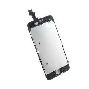 Display iPhone 5S LCD Negru Complet Cu Tablita Metalica Si Conector Amprenta imagine