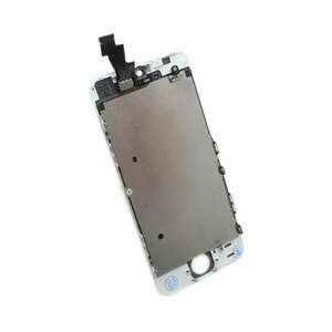 Display iPhone 5S LCD Alb Complet Cu Tablita Metalica Si Conector Amprenta imagine