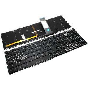 Tastatura Acer PK1333H1A00 Neagra cu taste albe pe margine imagine