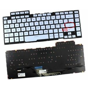 Tastatura Albastra Asus Rog Zephyrus M15 GU502DU iluminata RGB layout US fara rama enter mic imagine