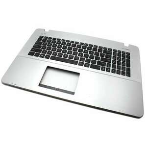 Tastatura Asus 0KNB0-610KUI0015045021402 neagra cu Palmrest Argintiu imagine