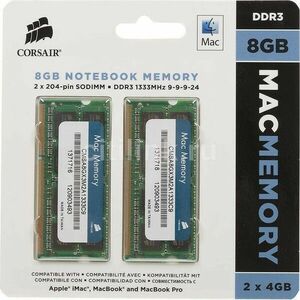 Memorie Corsair KIT 2x4 SODIMM, DDR3, 8Gb, 1333Mhz CMSA8GX3M2A1333C9 imagine