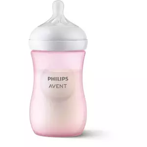 Biberon Philips Avent Natural Response SCY903/11, 260 ml, tetina care functioneaza ca sanul mamei, cu debit 3, tetina fara scurgeri, +1 luni imagine