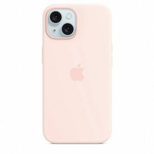 Husa de protectie Silicone Case with MagSafe pentru iPhone 15, Light Pink imagine