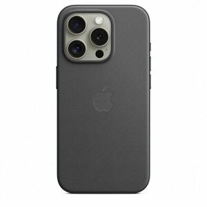 Husa de protectie FineWoven Case with MagSafe pentru iPhone 15 Pro, Black imagine
