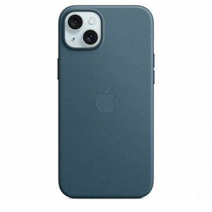 Husa de protectie FineWoven Case with MagSafe pentru iPhone 15 Plus, Pacific Blue imagine
