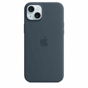 Husa de protectie Silicone Case with MagSafe pentru iPhone 15 Plus, Storm Blue imagine