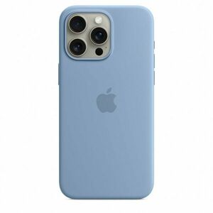 Husa de protectie Silicone Case with MagSafe pentru iPhone 15 Pro Max, Winter Blue imagine