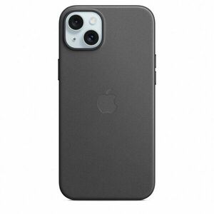 Husa de protectie FineWoven Case with MagSafe pentru iPhone 15 Plus, Black imagine