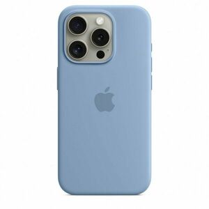 Husa de protectie Silicone Case with MagSafe pentru iPhone 15 Pro, Winter Blue imagine