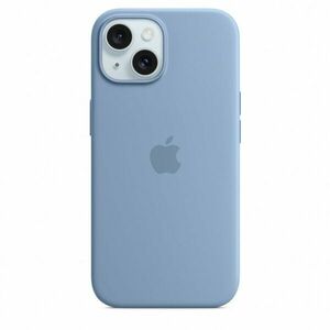 Husa de protectie Silicone Case with MagSafe pentru iPhone 15, Winter Blue imagine
