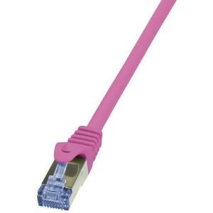 Cablu S/FTP LogiLink CQ3049S, Cat.6a, Patchcord, 1.5 m (Roz) imagine