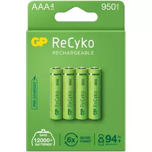 Baterii reincarcabile GP ReCyko AAA 950 mAh, 4 buc imagine