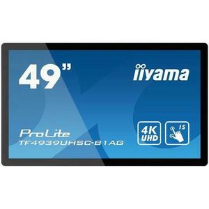 Display Profesional IPS LED iiyama ProLite 49inch TF4939UHSC-B1AG, Ultra HD (3840 x 2160), VGA, HDMI, DisplayPort, Touchscreen, Boxe (Negru) imagine