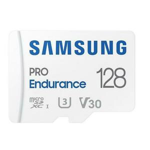 Card de memorie SAMSUNG PRO Endurance MicroSD MB-MJ128KA/EU, 128GB, UHS-I U3, V30, Clasa 10 + Adaptor SD imagine