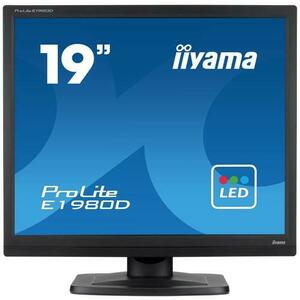 Monitor TN LED Iiyama 19inch E1980D-B1, 1280x1024, VGA, DVI (Negru) imagine