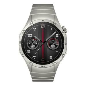 Smartwatch Huawei Watch GT 4, Ecran 1.43inch, 46mm, Bluetooth, Bratara Metalica Stainless Steel, Waterproof 5 ATM (Argintiu) imagine