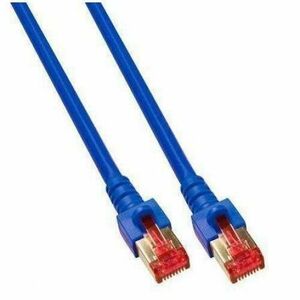 Cablu de retea din fibra optica cu miez de cupru, EFB Elektronik, S/FTP cat6A LSZH 1m, Albastru imagine