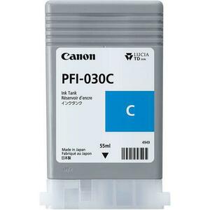 Cartus cerneala Canon PFI-030C, Cyan, capacitate 55ml, pentru Canon imagePROGRAF TA-20, imagePROGRAF TA-30 imagine