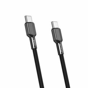Cablu Date si Incarcare USB-C - USB-C XO Design NB183B, 60W, 1m, Negru imagine