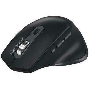 Mouse Serioux Apex 166, 2400 dpi, ergonomic, reincarcabil USB-C, Negru imagine