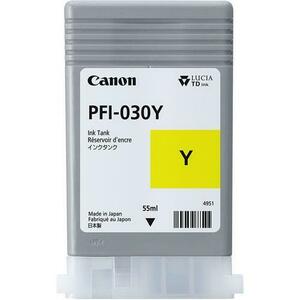 Cartus cerneala Canon PFI-030Y, yellow, capacitate 55ml, pentru Canon imagePROGRAF TA-20, imagePROGRAF TA-30 imagine