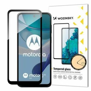 Folie de protectie Ecran WZK pentru Motorola Moto G53, Sticla Securizata, Full Glue, Neagra imagine