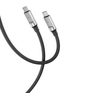 Cablu Date si Incarcare USB-C - USB-C XO Design NB-Q252B, 60W, 1m, Negru imagine