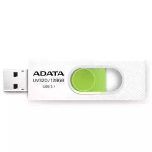 Flash Drive A-Data UV320 128GB USB 3.1 White-Green imagine