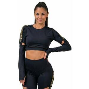 Nebbia Honey Bunny Crop Top Long Sleeve Black XS Tricouri de fitness imagine