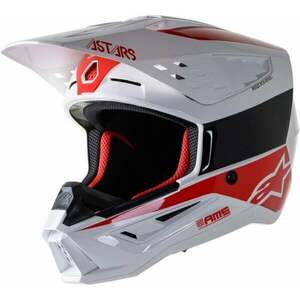 Alpinestars S-M5 Bond Helmet White/Red Glossy S Casca imagine