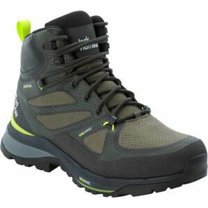 Jack Wolfskin Force Striker Texapore Mid M Lime/Dark Green 42, 5 Pantofi trekking de bărbați imagine