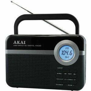 Radio portabil AKAI PR006A-471U, USB/SD, Negru imagine
