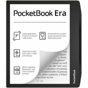 eBook Reader PocketBook Era, ecran tactil 7, E Ink Carta, 300dpi, Bluetooth, SMARTlight, IPX8, 16 GB, argintiu imagine
