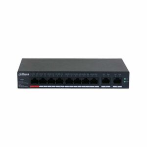 Switch cu 10 porturi Gigabit Dahua CS4010-8GT-110, 8 porturi PoE, 2 SFP, 10/100/1000 Mbps, cu cloud management imagine